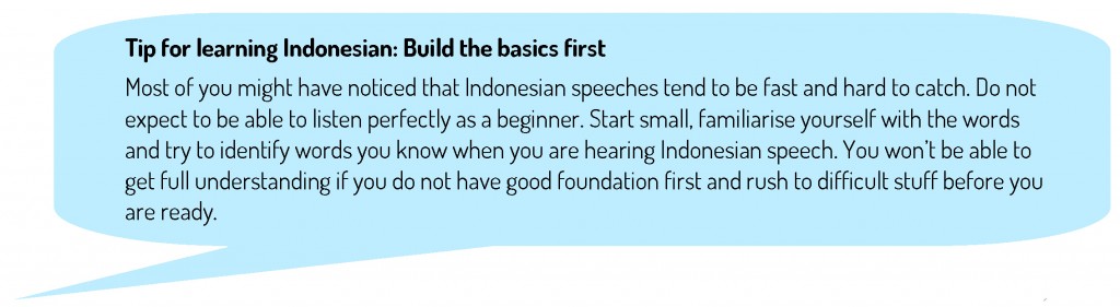 Tip for Learning Indonesian